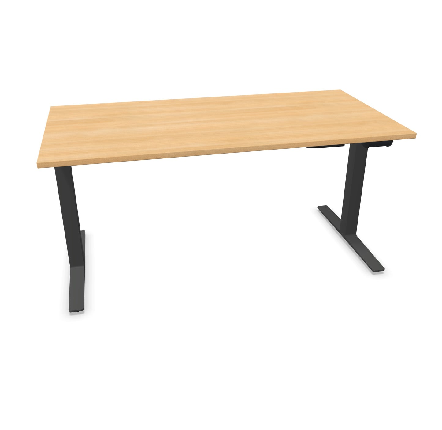TALO.YOU Sitz-Steh-Schreibtisch mit Gaslift 1600x800mm Tischplatte Eichendekor - Gestell Anthrazit - 6039466