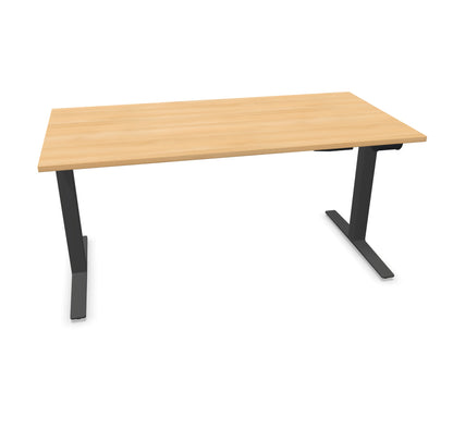 TALO.YOU Sitz-Steh-Schreibtisch mit Gaslift 1600x800mm Tischplatte Eichendekor - Gestell Anthrazit - 6039466