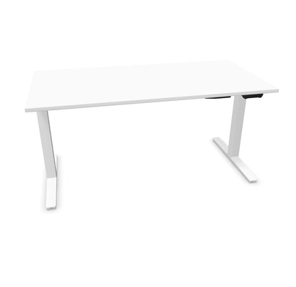 TALO.YOU Sitz-Steh-Schreibtisch mit Gaslift 1600x800mm Tischplatte Weiss - Gestell Weiss - 6039467