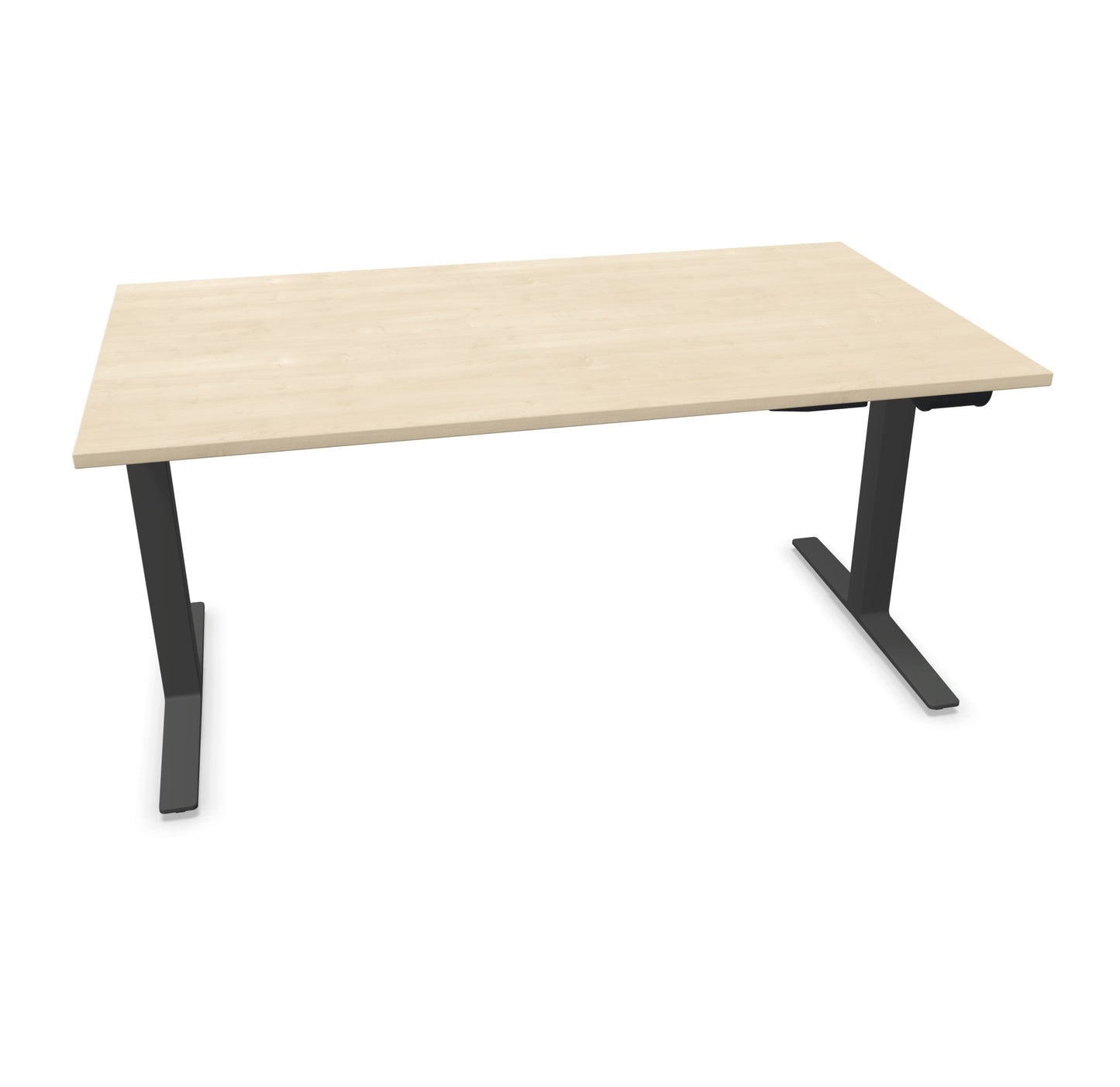 TALO.YOU Sitz-Steh-Schreibtisch mit Gaslift 1600x900mm Tischplatte Ahorndekor - Gestell Anthrazit - 6039487