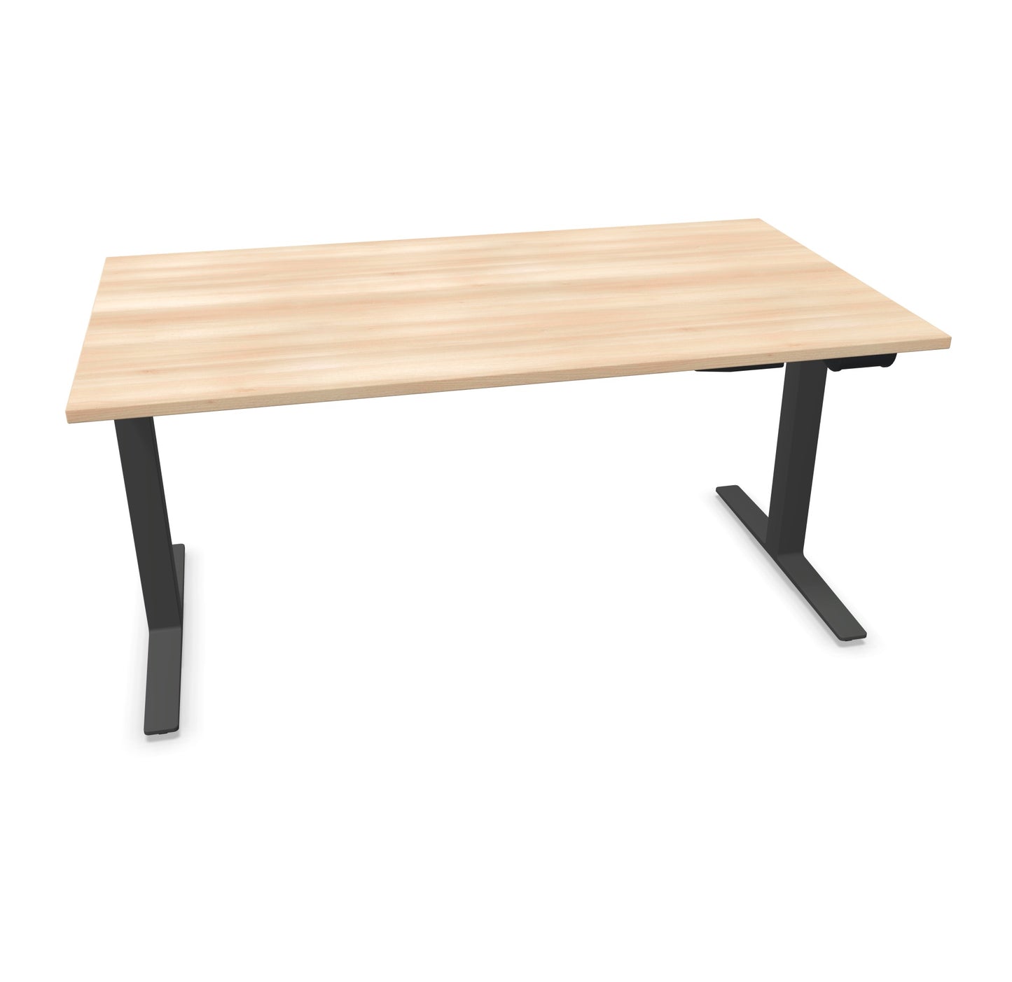 TALO.YOU Sitz-Steh-Schreibtisch mit Gaslift 1600x900mm Tischplatte Akaziendekor - Gestell Anthrazit - 6039488