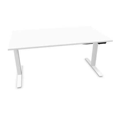 TALO.YOU Sitz-Steh-Schreibtisch mit Gaslift 1600x900mm Tischplatte Weiss - Gestell Weiss - 6039491
