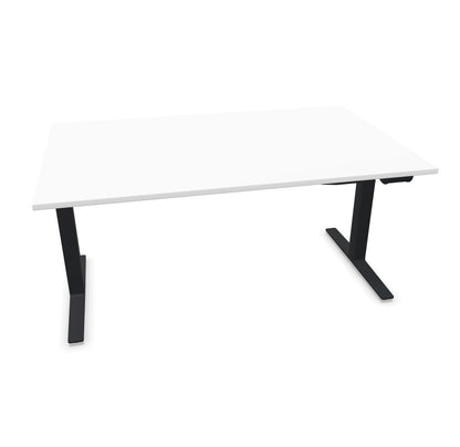 TALO.YOU Sitz-Steh-Schreibtisch mit Gaslift 1600x1000mm Tischplatte Weiss - Gestell Schwarz - 6039497