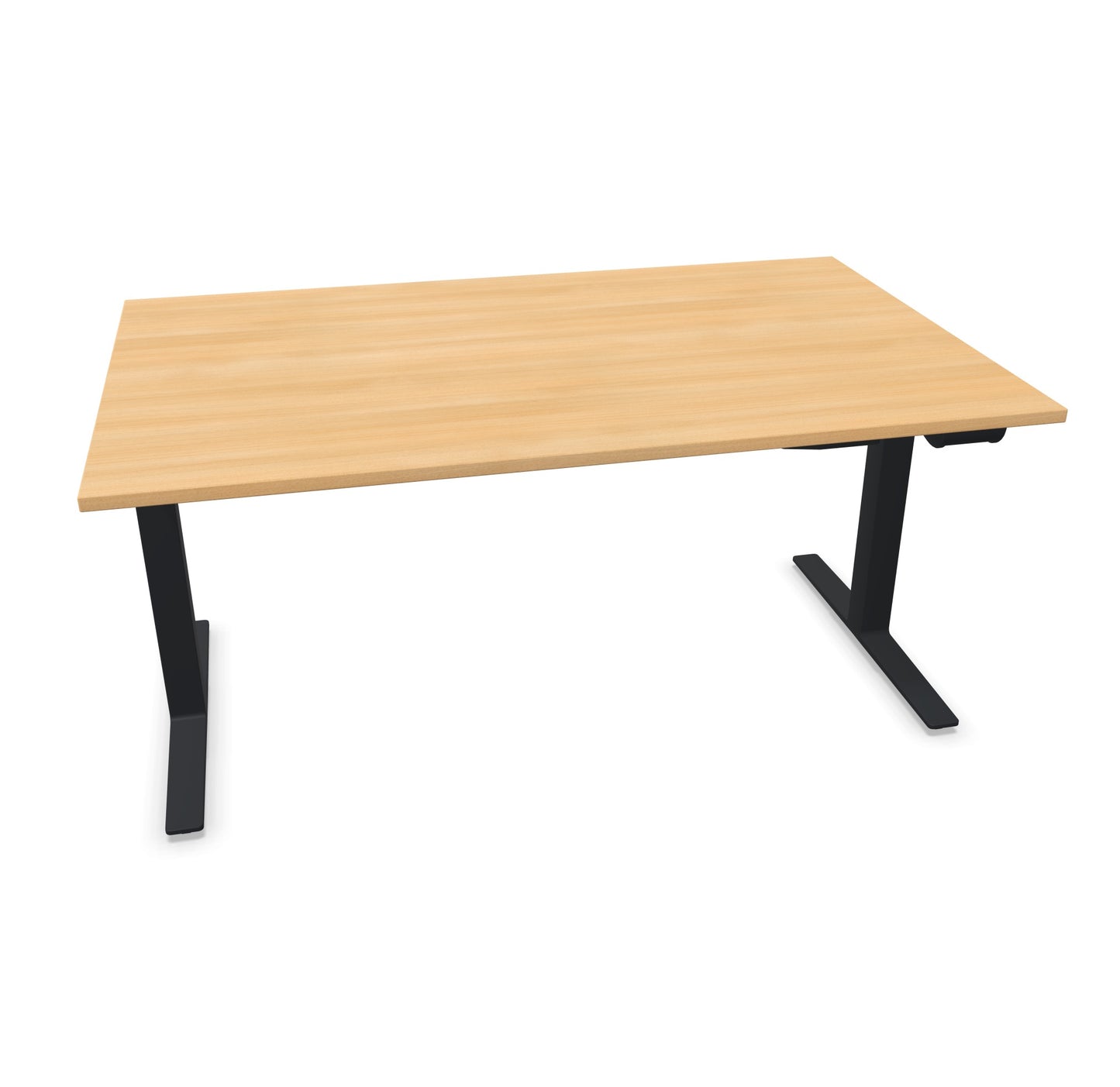 TALO.YOU Sitz-Steh-Schreibtisch mit Gaslift 1600x1000mm Tischplatte Eichendekor - Gestell Schwarz - 6039502