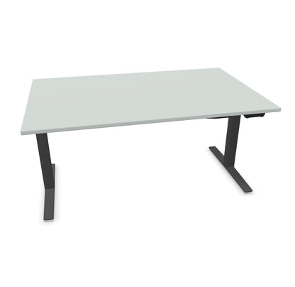 TALO.YOU Sitz-Steh-Schreibtisch mit Gaslift 1600x1000mm Tischplatte Lichtgrau - Gestell Anthrazit - 6039510