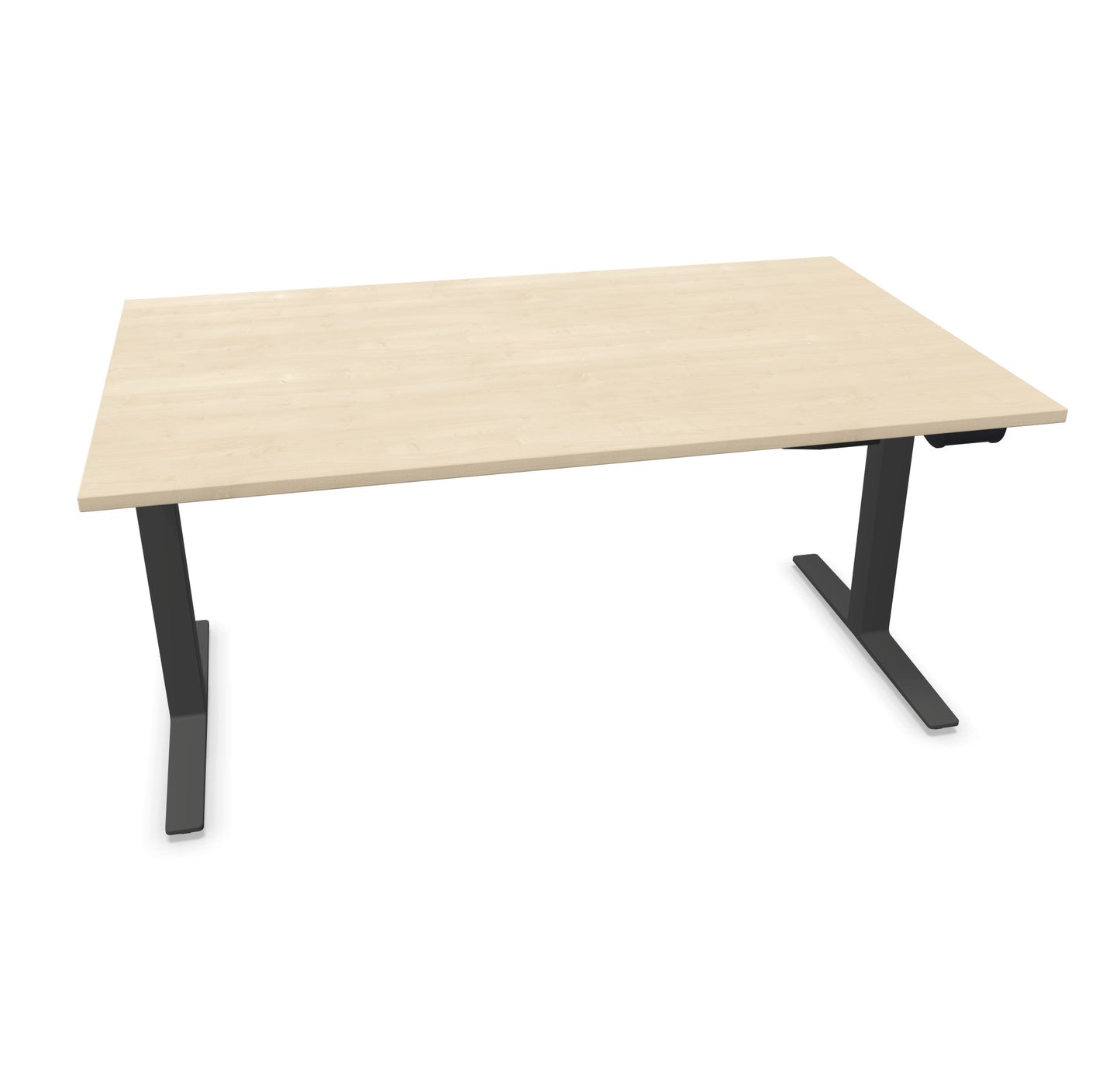 TALO.YOU Sitz-Steh-Schreibtisch mit Gaslift 1600x1000mm Tischplatte Ahorndekor - Gestell Anthrazit - 6039511