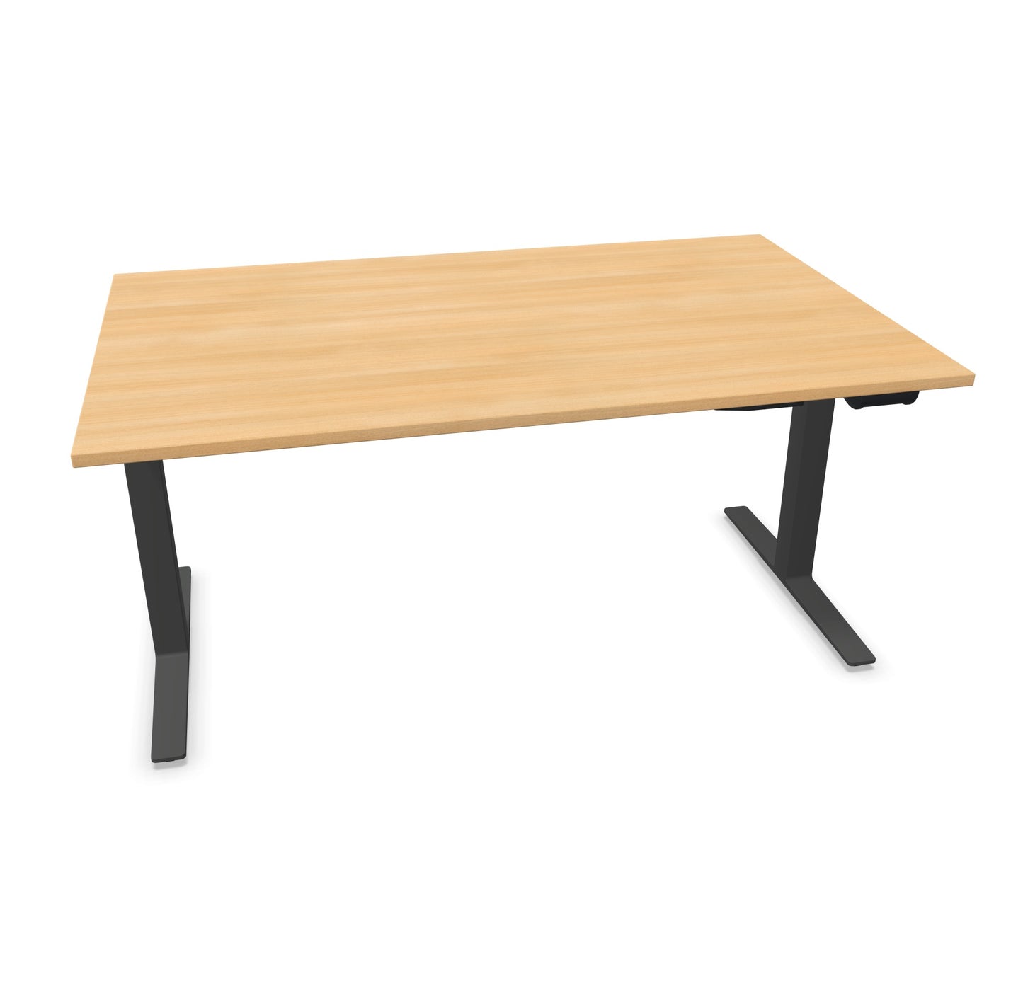 TALO.YOU Sitz-Steh-Schreibtisch mit Gaslift 1600x1000mm Tischplatte Eichendekor - Gestell Anthrazit - 6039514