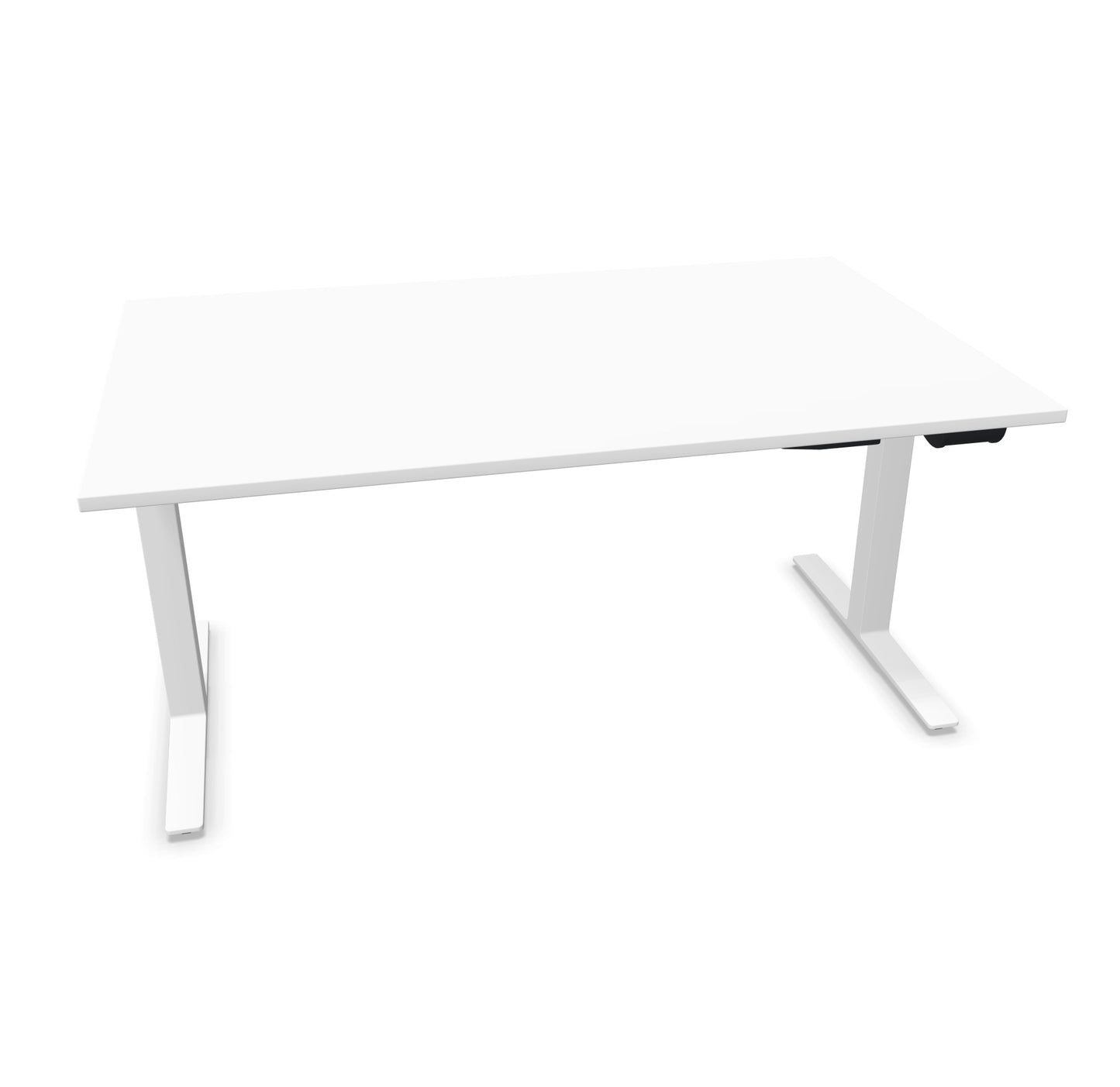 TALO.YOU Sitz-Steh-Schreibtisch mit Gaslift 1600x1000mm Tischplatte Weiss - Gestell Weiss - 6039515