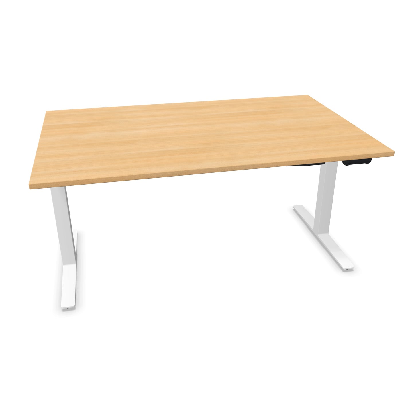 TALO.YOU Sitz-Steh-Schreibtisch mit Gaslift 1600x1000mm Tischplatte Eichendekor - Gestell Weiss - 6039520