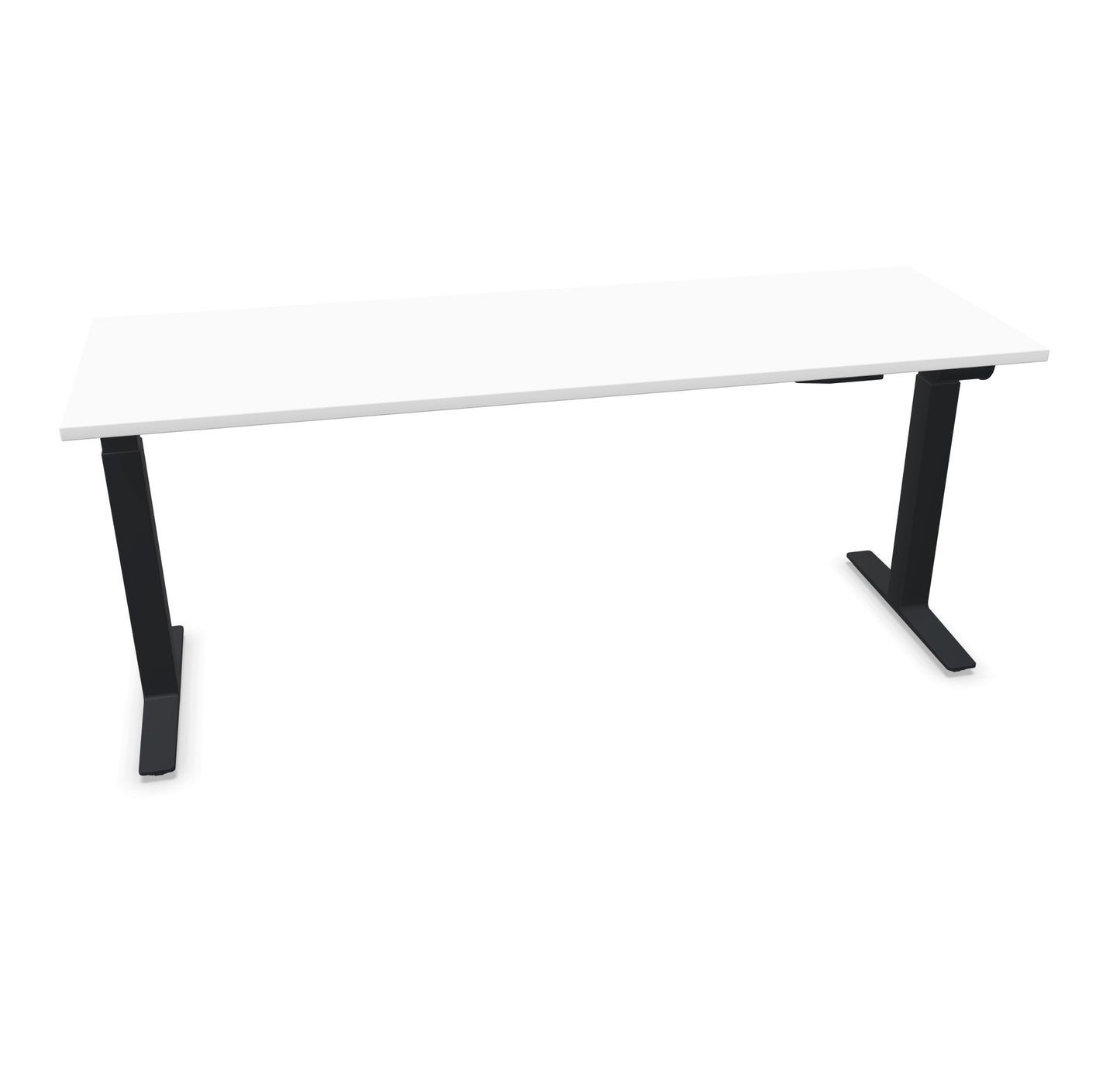 TALO.YOU Sitz-Steh-Schreibtisch mit Gaslift 1800x600mm Tischplatte Weiss - Gestell Schwarz - 6039521