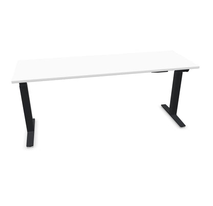 TALO.YOU Sitz-Steh-Schreibtisch mit Gaslift 1800x600mm Tischplatte Weiss - Gestell Schwarz - 6039521