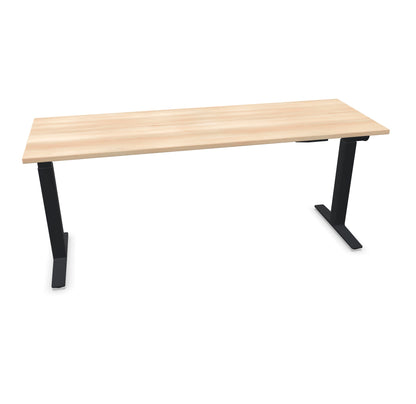 TALO.YOU Sitz-Steh-Schreibtisch mit Gaslift 1800x600mm Tischplatte Akaziendekor - Gestell Schwarz - 6039524