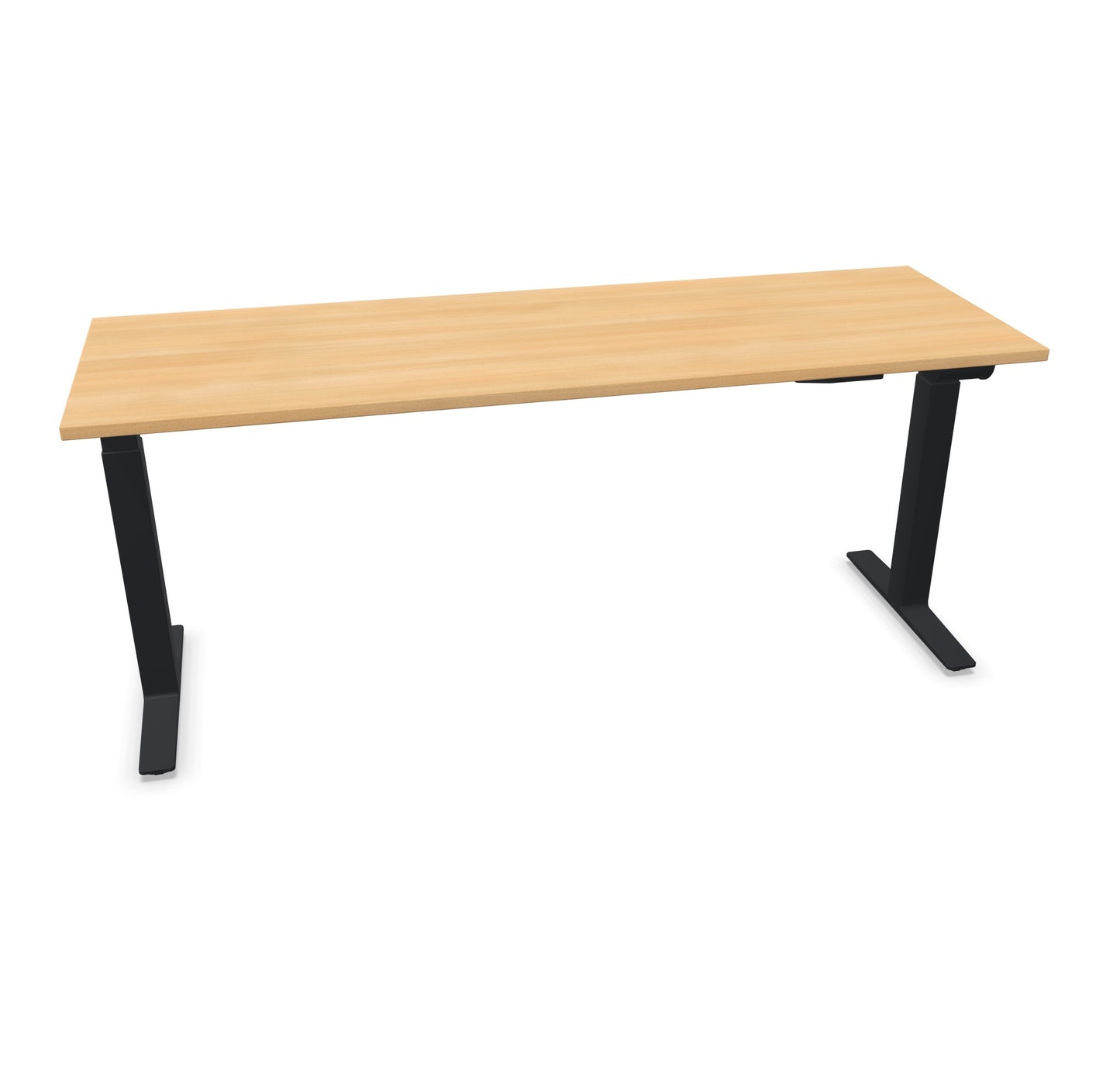 TALO.YOU Sitz-Steh-Schreibtisch mit Gaslift 1800x600mm Tischplatte Eichendekor - Gestell Schwarz - 6039526