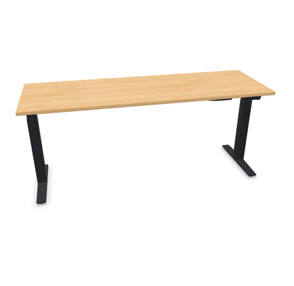 TALO.YOU Sitz-Steh-Schreibtisch mit Gaslift 1800x600mm Tischplatte Eichendekor - Gestell Schwarz - 6039526