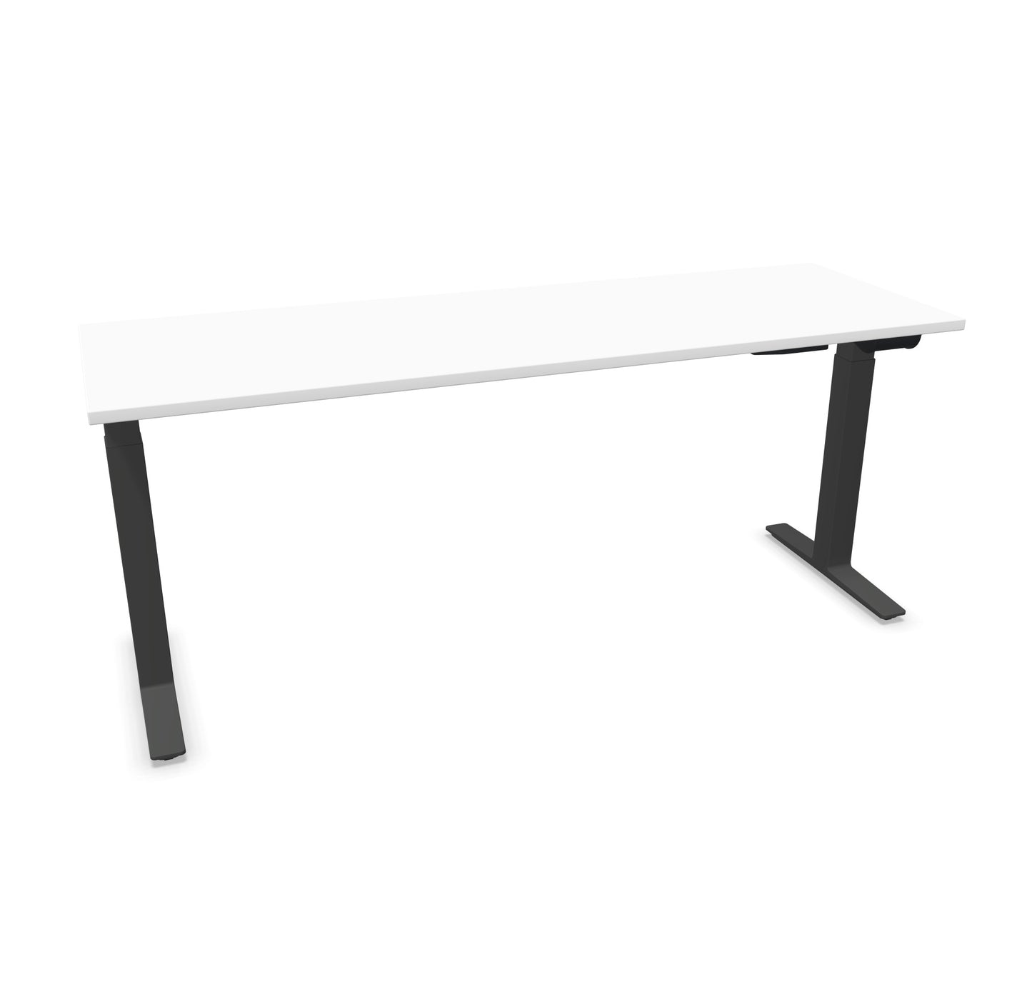 TALO.YOU Sitz-Steh-Schreibtisch mit Gaslift 1800x600mm Tischplatte Weiss - Gestell Anthrazit - 6039533
