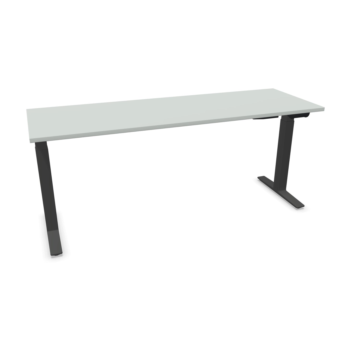 TALO.YOU Sitz-Steh-Schreibtisch mit Gaslift 1800x600mm Tischplatte Lichtgrau - Gestell Anthrazit - 6039534