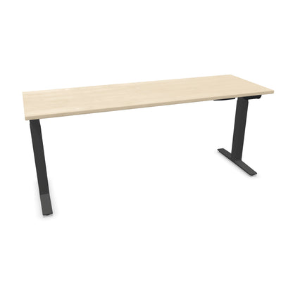 TALO.YOU Sitz-Steh-Schreibtisch mit Gaslift 1800x600mm Tischplatte Ahorndekor - Gestell Anthrazit - 6039535
