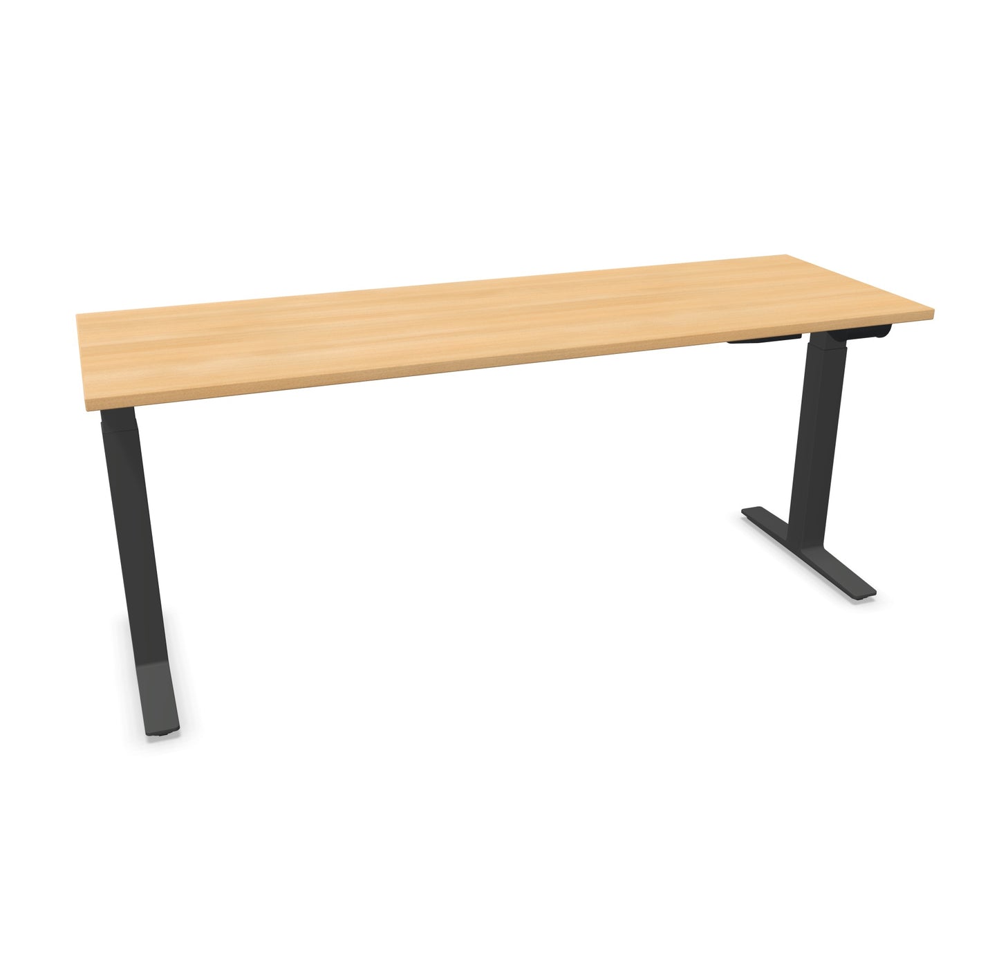 TALO.YOU Sitz-Steh-Schreibtisch mit Gaslift 1800x600mm Tischplatte Eichendekor - Gestell Anthrazit - 6039538