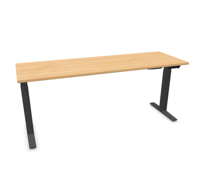 TALO.YOU Sitz-Steh-Schreibtisch mit Gaslift 1800x600mm Tischplatte Eichendekor - Gestell Anthrazit - 6039538
