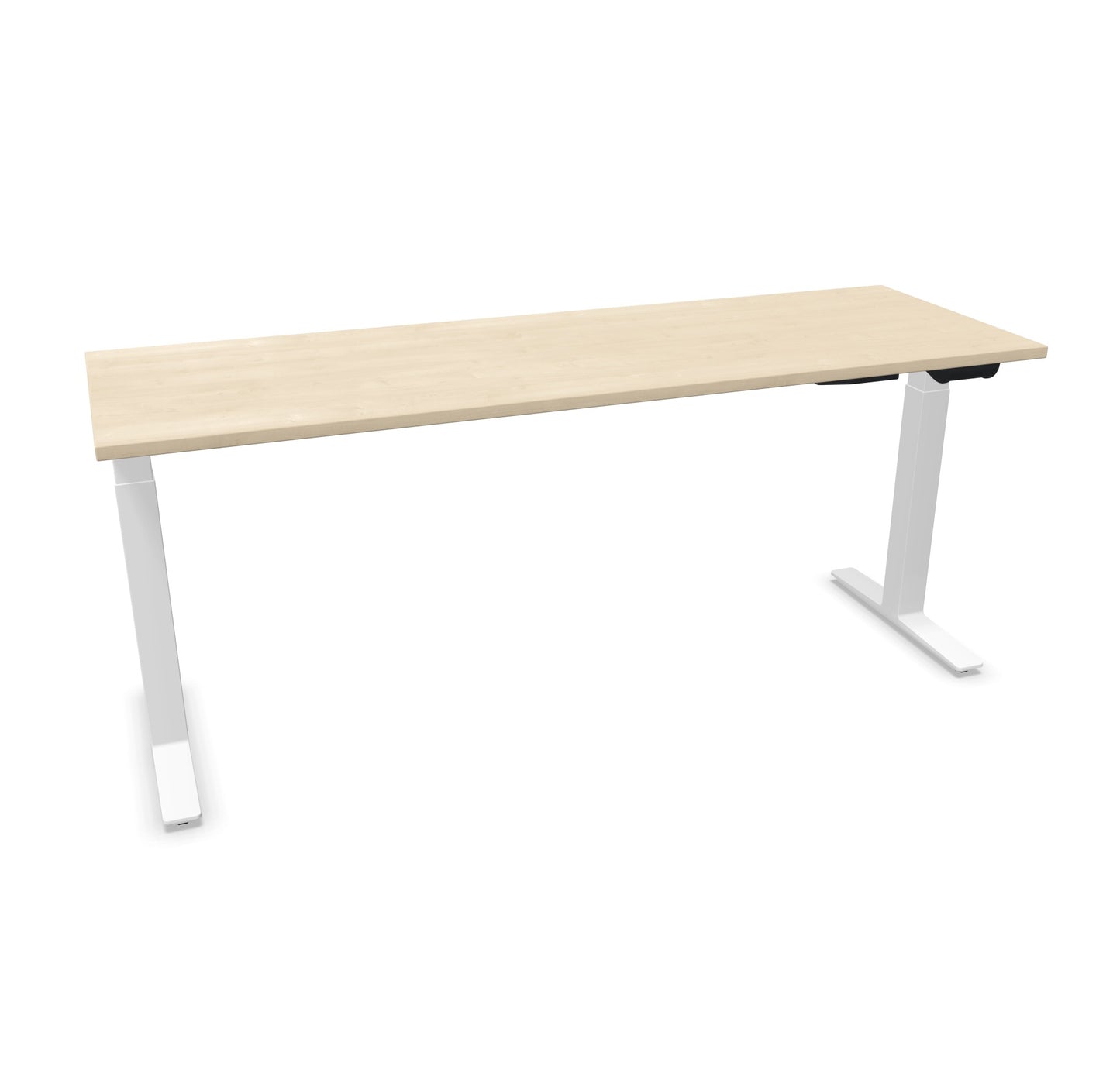 TALO.YOU Sitz-Steh-Schreibtisch mit Gaslift 1800x600mm Tischplatte Ahorndekor - Gestell Weiss - 6039541