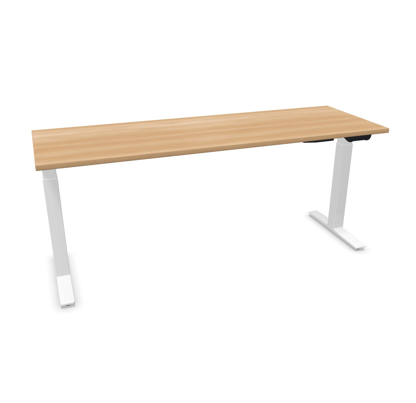 TALO.YOU Sitz-Steh-Schreibtisch mit Gaslift 1800x600mm Tischplatte Eichendekor - Gestell Weiss - 6039544