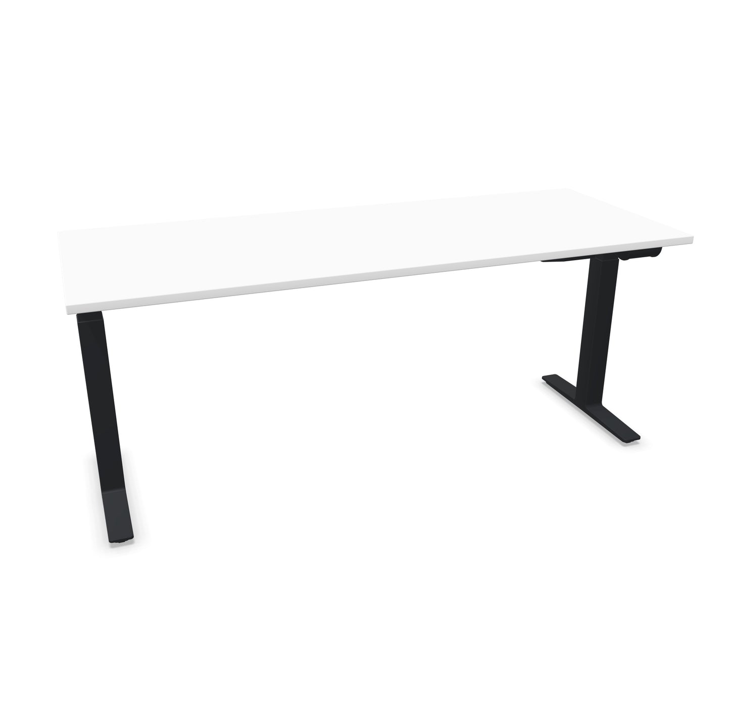 TALO.YOU Sitz-Steh-Schreibtisch mit Gaslift 1800x700mm Tischplatte Weiss - Gestell Schwarz - 6039546