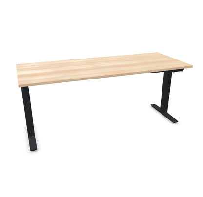 TALO.YOU Sitz-Steh-Schreibtisch mit Gaslift 1800x700mm Tischplatte Akaziendekor - Gestell Schwarz - 6039549