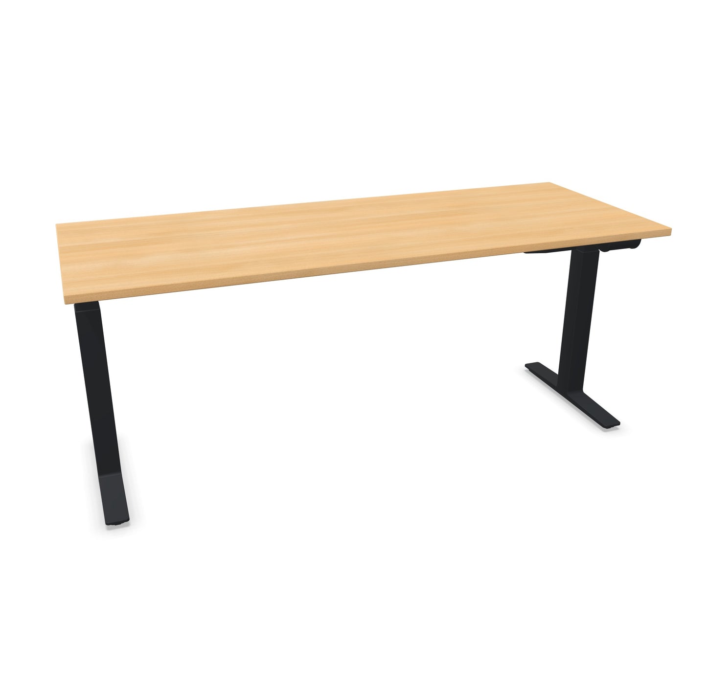 TALO.YOU Sitz-Steh-Schreibtisch mit Gaslift 1800x700mm Tischplatte Eichendekor - Gestell Schwarz - 6039551