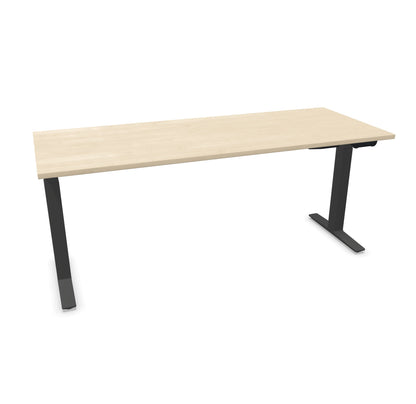 TALO.YOU Sitz-Steh-Schreibtisch mit Gaslift 1800x700mm Tischplatte Ahorndekor - Gestell Anthrazit - 6039560