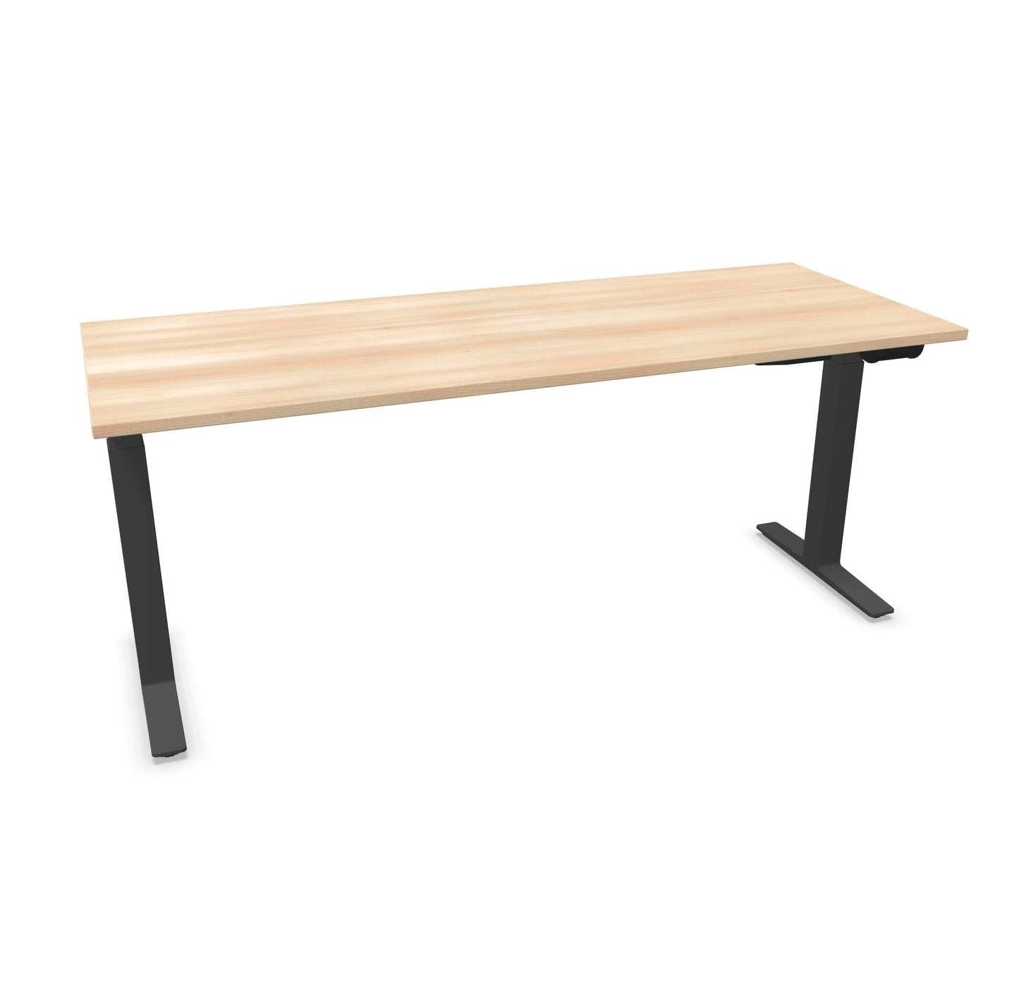 TALO.YOU Sitz-Steh-Schreibtisch mit Gaslift 1800x700mm Tischplatte Akaziendekor - Gestell Anthrazit - 6039561