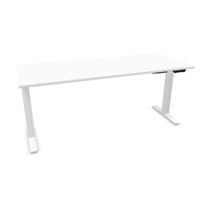 TALO.YOU Sitz-Steh-Schreibtisch mit Gaslift 1800x700mm Tischplatte Weiss - Gestell Weiss - 6039564