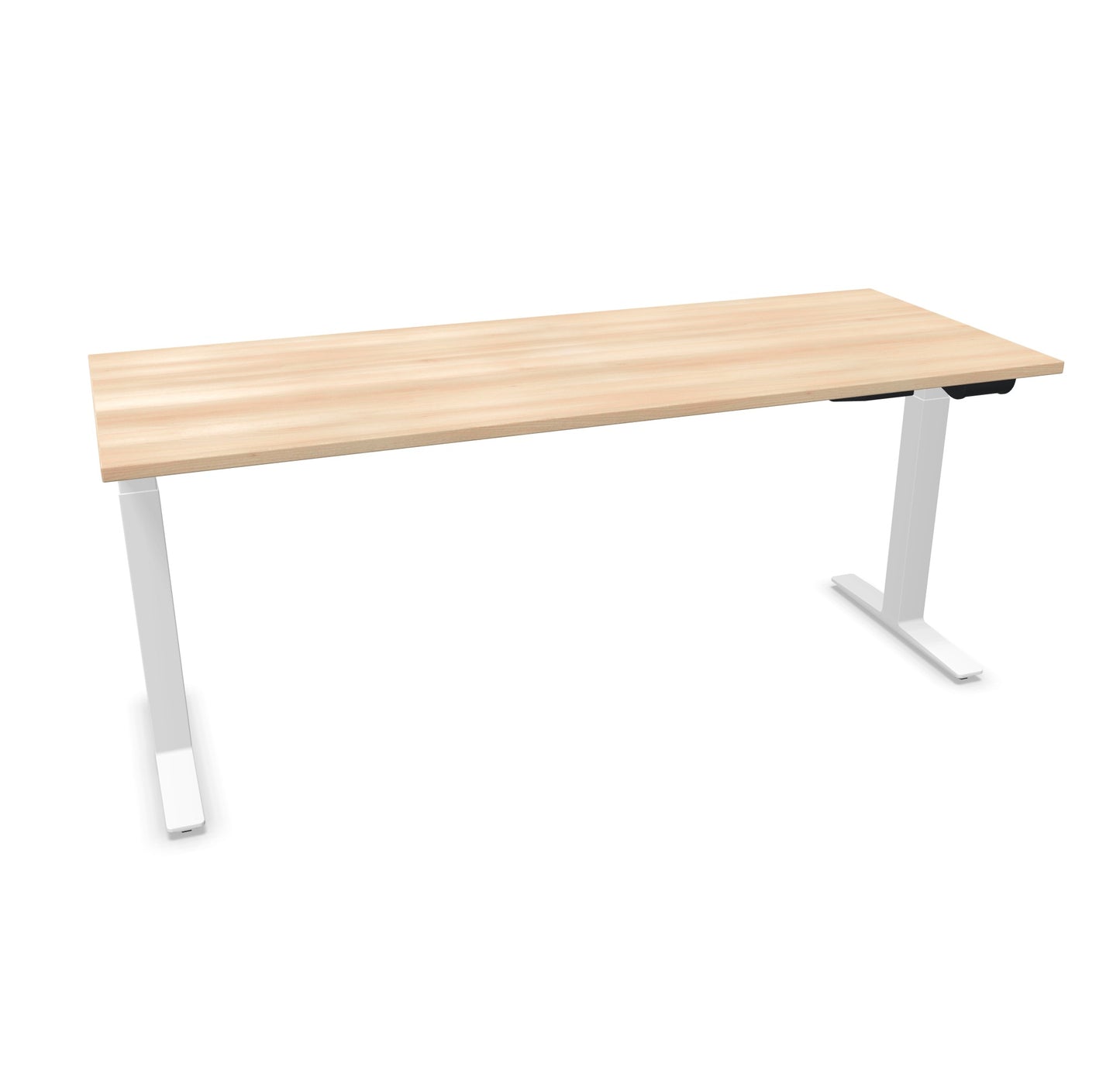 TALO.YOU Sitz-Steh-Schreibtisch mit Gaslift 1800x700mm Tischplatte Akaziendekor - Gestell Weiss - 6039567