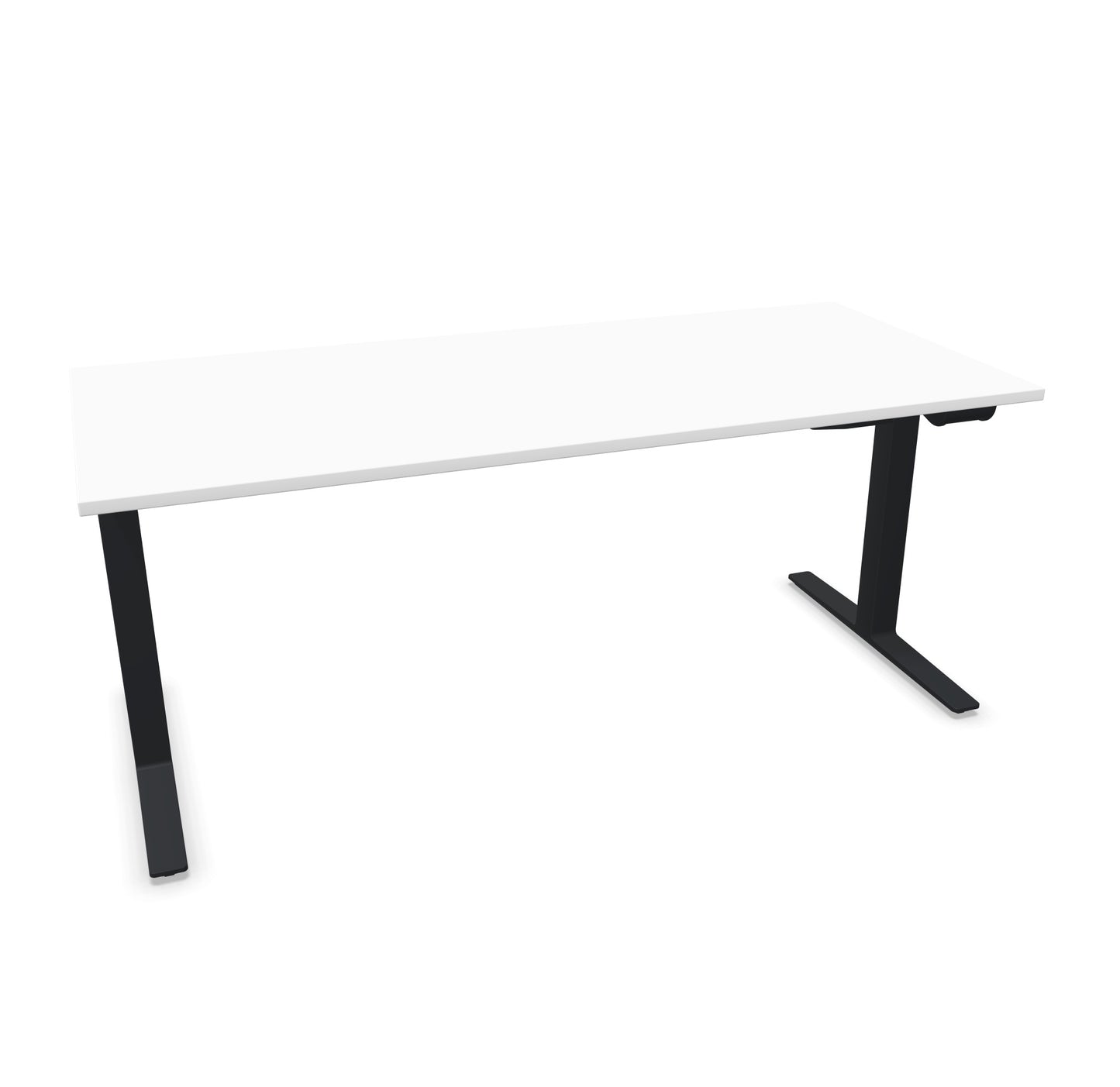 TALO.YOU Sitz-Steh-Schreibtisch mit Gaslift 1800x800mm Tischplatte Weiss - Gestell Schwarz - 6039570