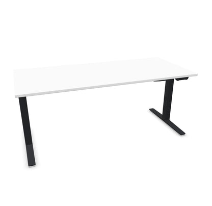 TALO.YOU Sitz-Steh-Schreibtisch mit Gaslift 1800x800mm Tischplatte Weiss - Gestell Schwarz - 6039570