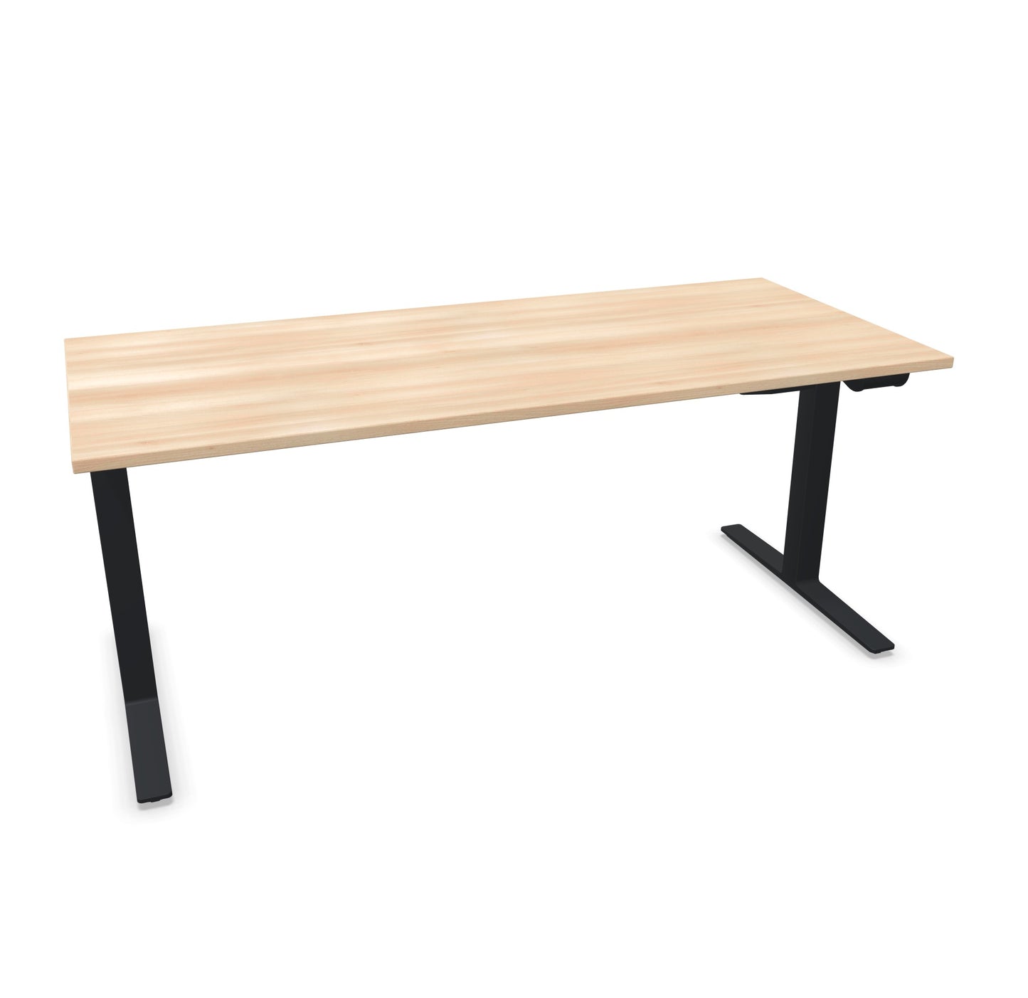 TALO.YOU Sitz-Steh-Schreibtisch mit Gaslift 1800x800mm Tischplatte Akaziendekor - Gestell Schwarz - 6039573