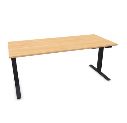 TALO.YOU Sitz-Steh-Schreibtisch mit Gaslift 1800x800mm Tischplatte Eichendekor - Gestell Schwarz - 6039575