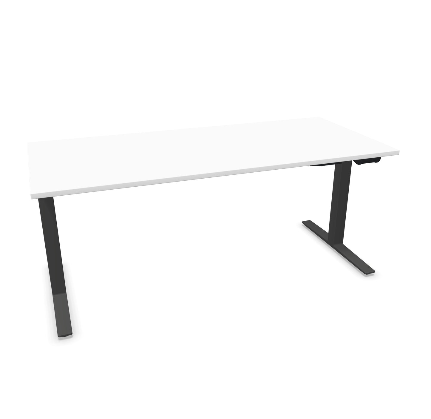 TALO.YOU Sitz-Steh-Schreibtisch mit Gaslift 1800x800mm Tischplatte Weiss - Gestell Anthrazit - 6039582