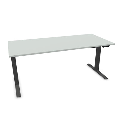 TALO.YOU Sitz-Steh-Schreibtisch mit Gaslift 1800x800mm Tischplatte Lichtgrau - Gestell Anthrazit - 6039583