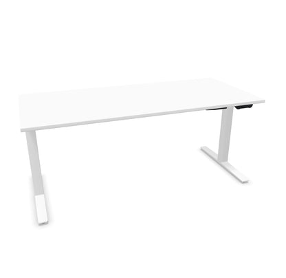 TALO.YOU Sitz-Steh-Schreibtisch mit Gaslift 1800x800mm Tischplatte Weiss - Gestell Weiss - 6039588