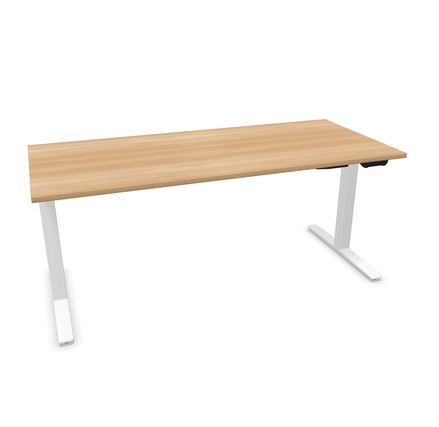 TALO.YOU Sitz-Steh-Schreibtisch mit Gaslift 1800x800mm Tischplatte Buchendekor - Gestell Weiss - 6039592
