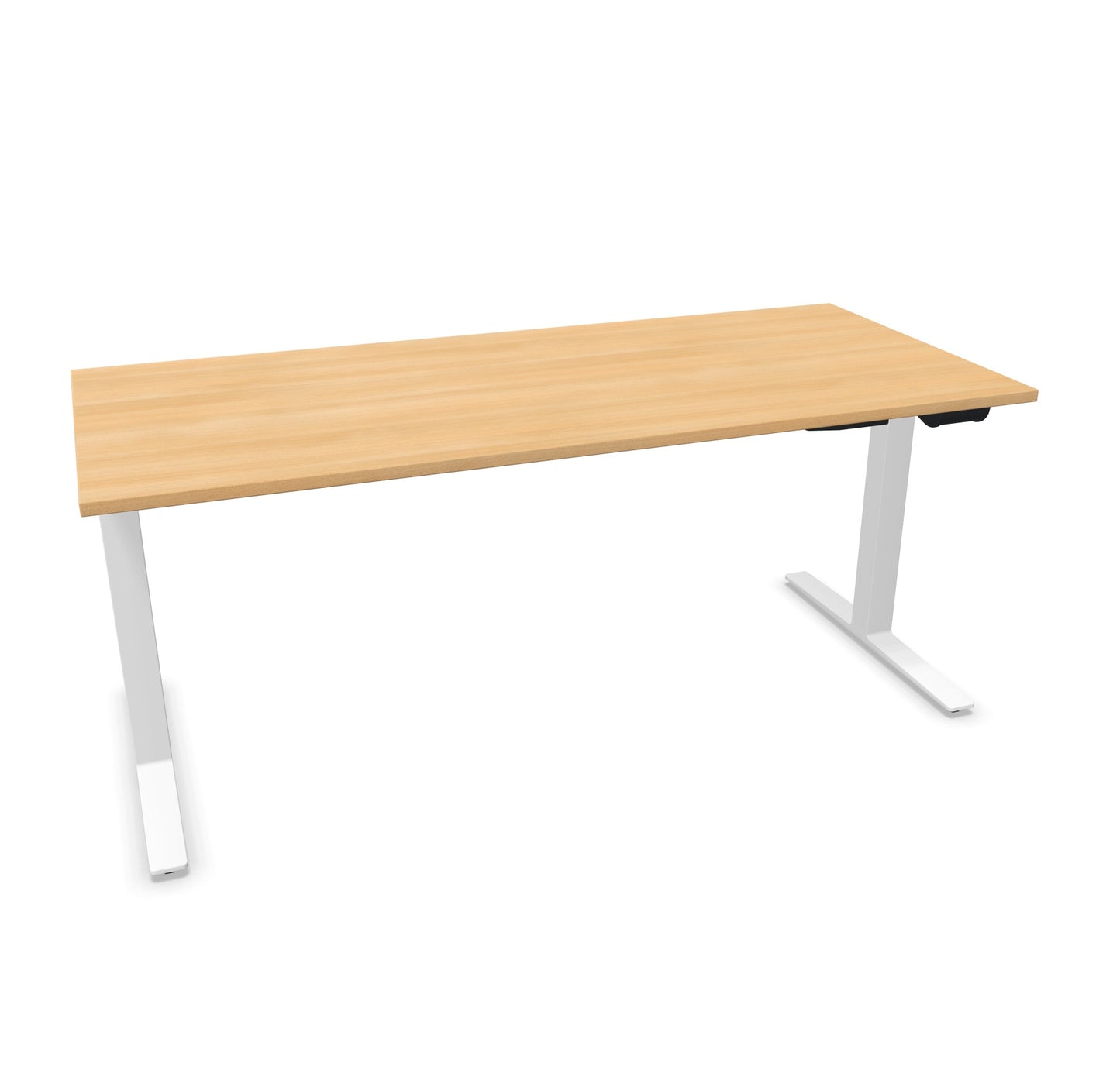 TALO.YOU Sitz-Steh-Schreibtisch mit Gaslift 1800x800mm Tischplatte Eichendekor - Gestell Weiss - 6039593
