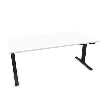 TALO.YOU Sitz-Steh-Schreibtisch mit Gaslift 1800x900mm Tischplatte Weiss - Gestell Schwarz - 6039594