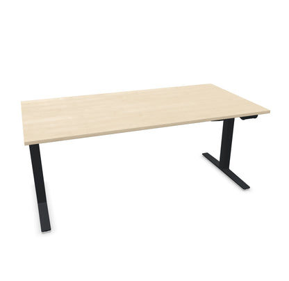 TALO.YOU Sitz-Steh-Schreibtisch mit Gaslift 1800x900mm Tischplatte Ahorndekor - Gestell Schwarz - 6039596