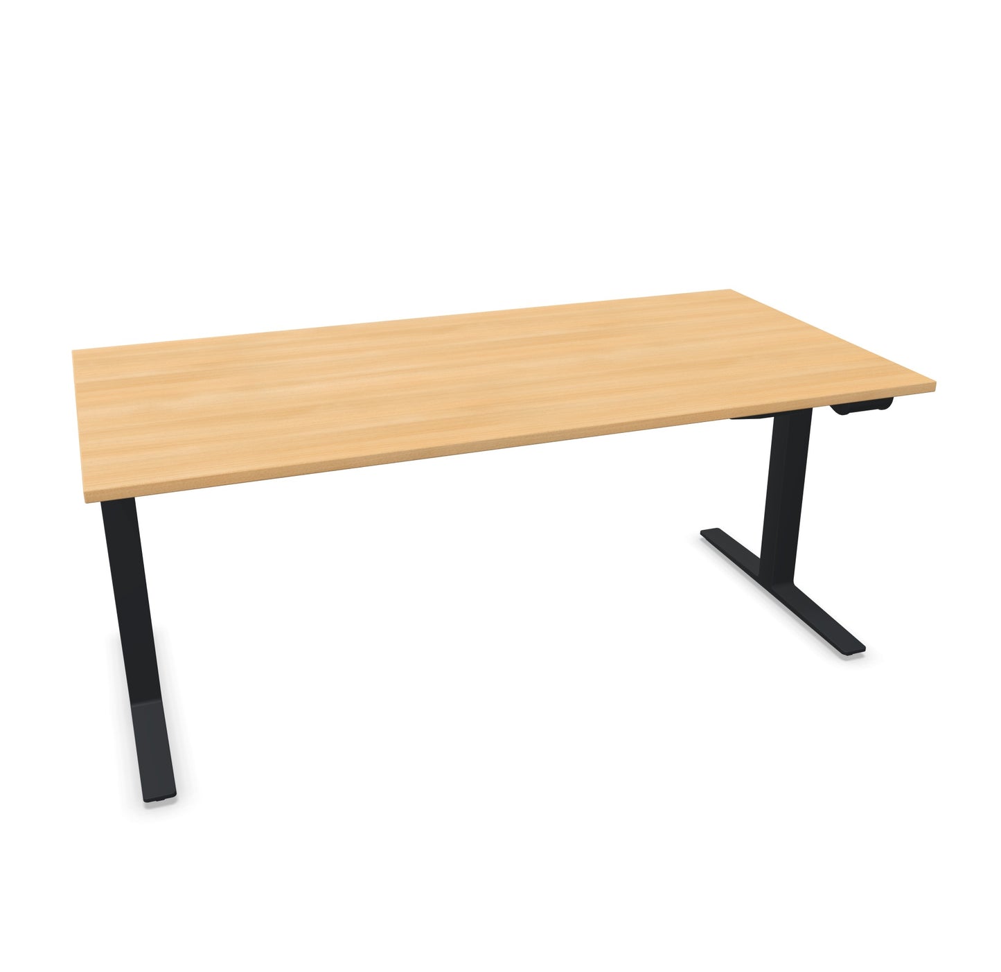 TALO.YOU Sitz-Steh-Schreibtisch mit Gaslift 1800x900mm Tischplatte Eichendekor - Gestell Schwarz - 6039599