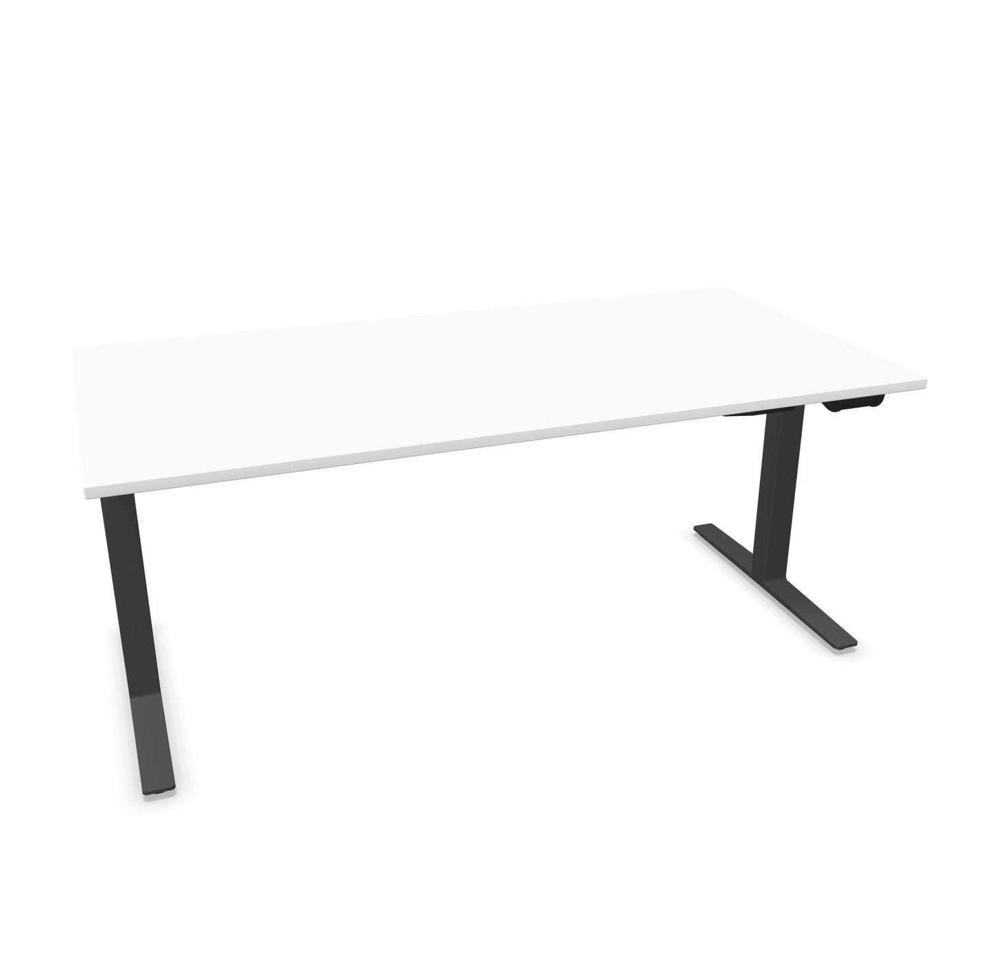TALO.YOU Sitz-Steh-Schreibtisch mit Gaslift 1800x900mm Tischplatte Weiss - Gestell Anthrazit - 6039606