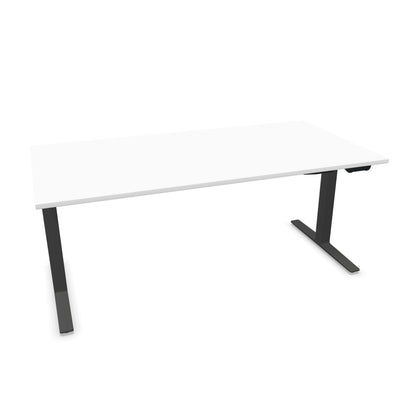 TALO.YOU Sitz-Steh-Schreibtisch mit Gaslift 1800x900mm Tischplatte Weiss - Gestell Anthrazit - 6039606