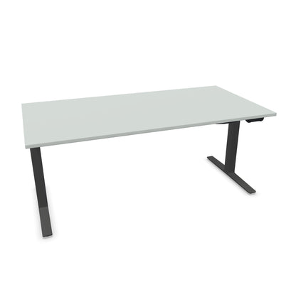 TALO.YOU Sitz-Steh-Schreibtisch mit Gaslift 1800x900mm Tischplatte Lichtgrau - Gestell Anthrazit - 6039607