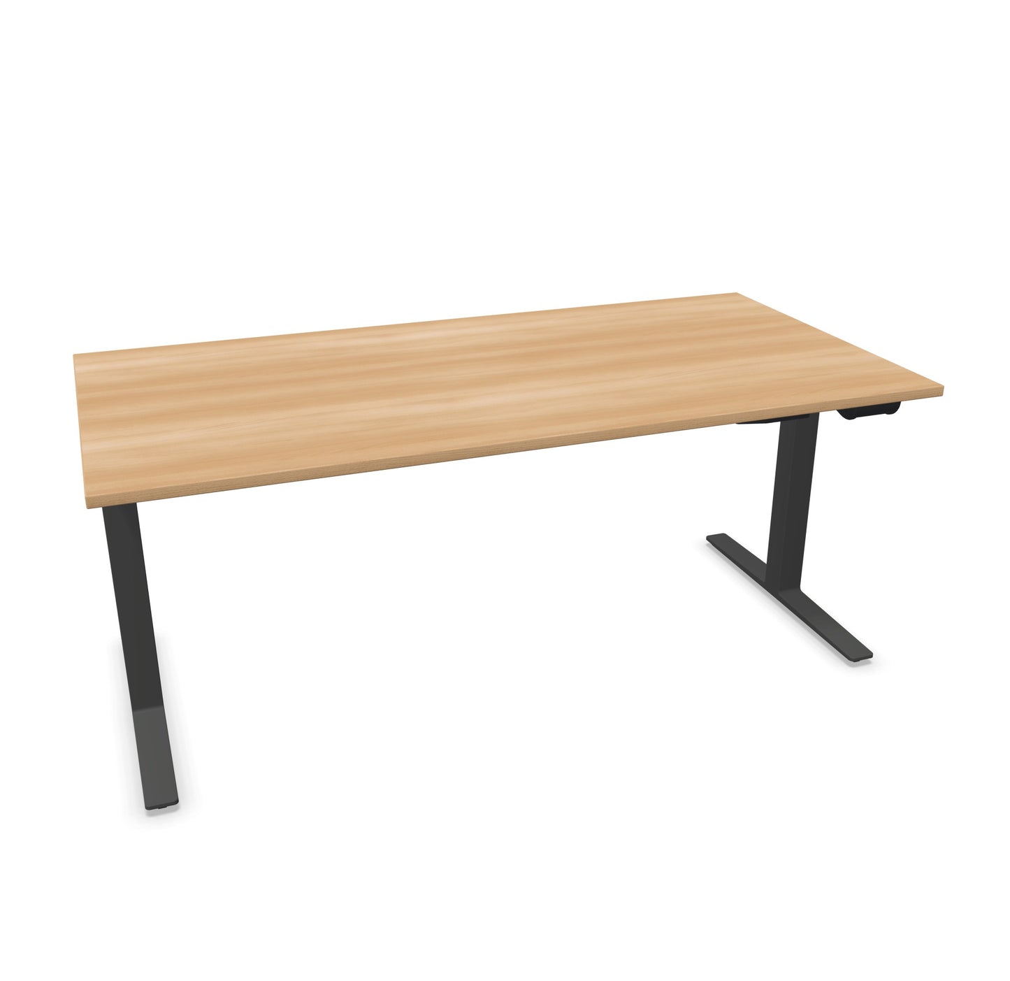 TALO.YOU Sitz-Steh-Schreibtisch mit Gaslift 1800x900mm Tischplatte Buchendekor - Gestell Anthrazit - 6039610