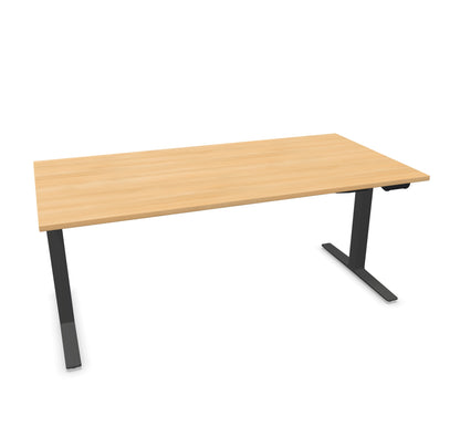 TALO.YOU Sitz-Steh-Schreibtisch mit Gaslift 1800x900mm Tischplatte Eichendekor - Gestell Anthrazit - 6039611