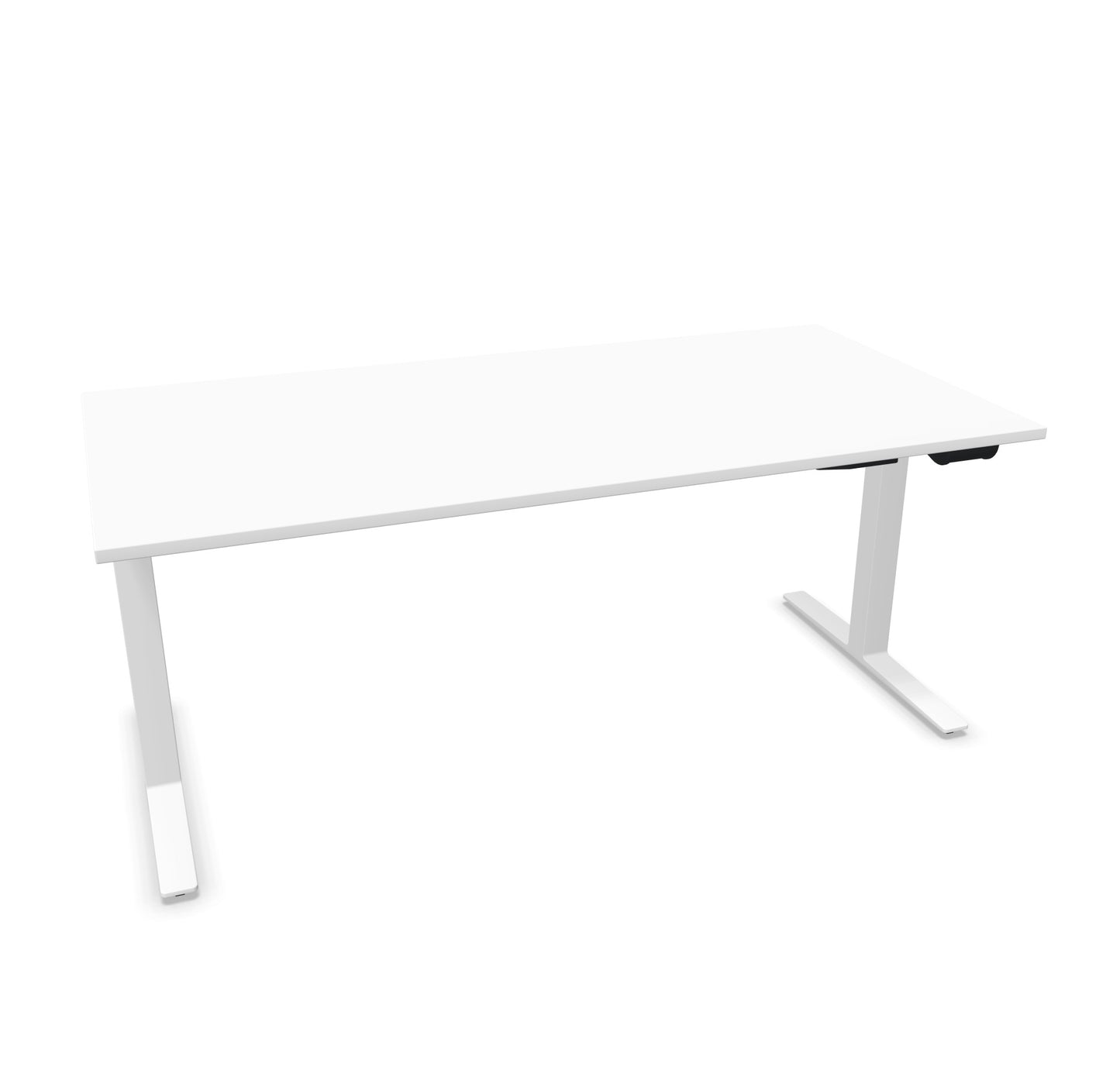 TALO.YOU Sitz-Steh-Schreibtisch mit Gaslift 1800x900mm Tischplatte Weiss - Gestell Weiss - 6039612